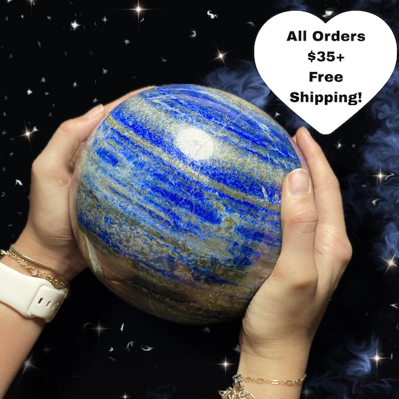 Lapis Lazuli Sphere: Natural Blue Stone with Free Stand