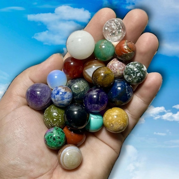 Sphères de cristal assorties mystère | 8 mm-16 mm | 10, 20, 50, 100 pièces | Méditation, Artisanat, Bijoux, Guérison