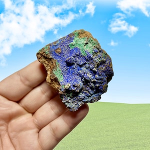 Natural Raw Azurite and Malachite Rough Pieces | Azurite and Malachite Crystal Specimens | You Pick !