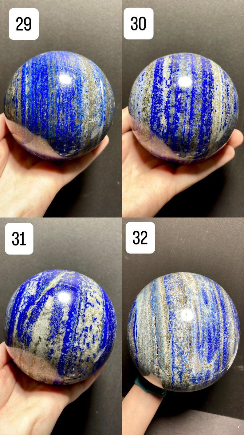 Lapis Lazuli Sphere: Natural Blue Stone with Free Stand imagem 9