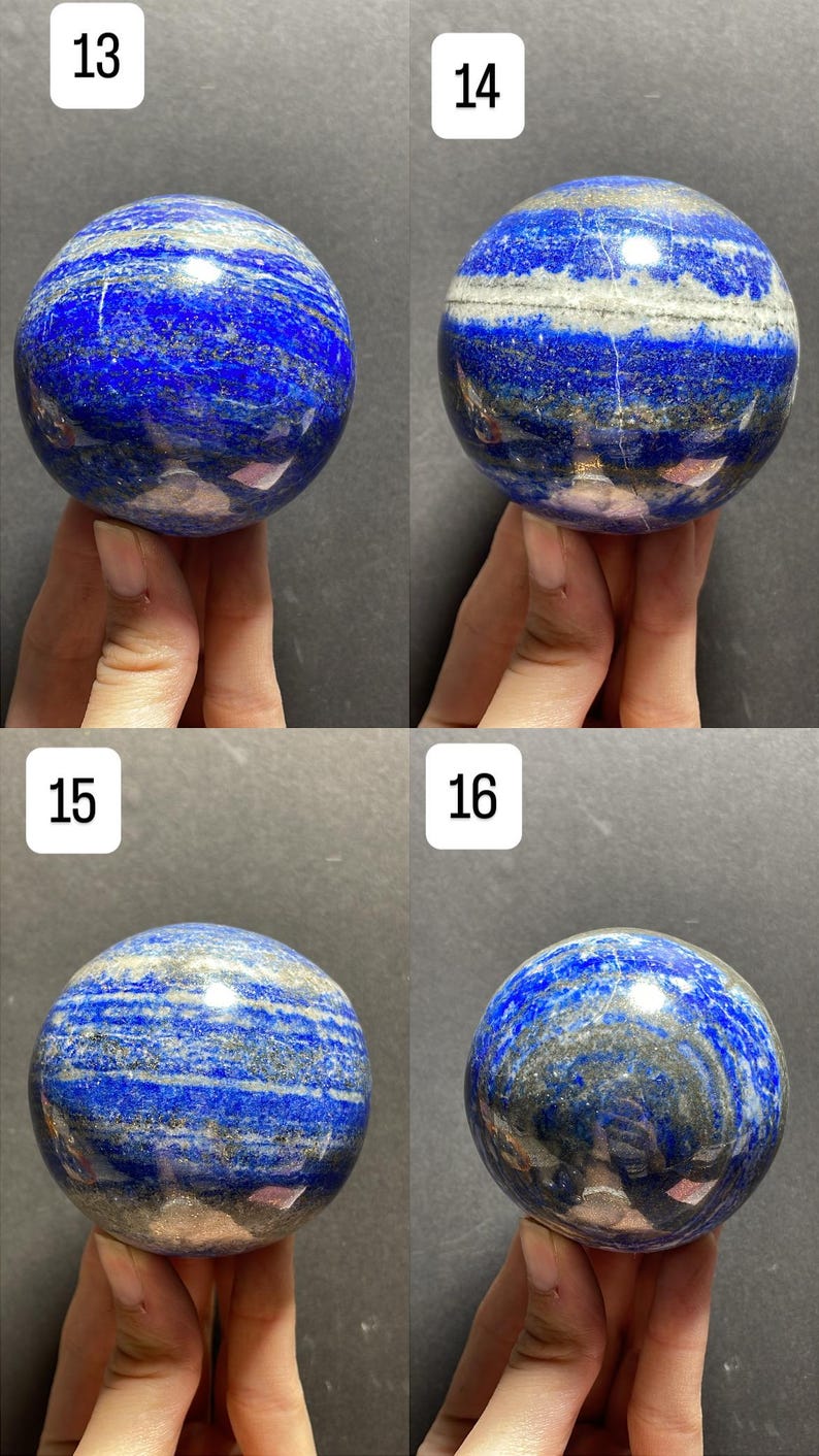 Lapis Lazuli Sphere: Natural Blue Stone with Free Stand imagem 5