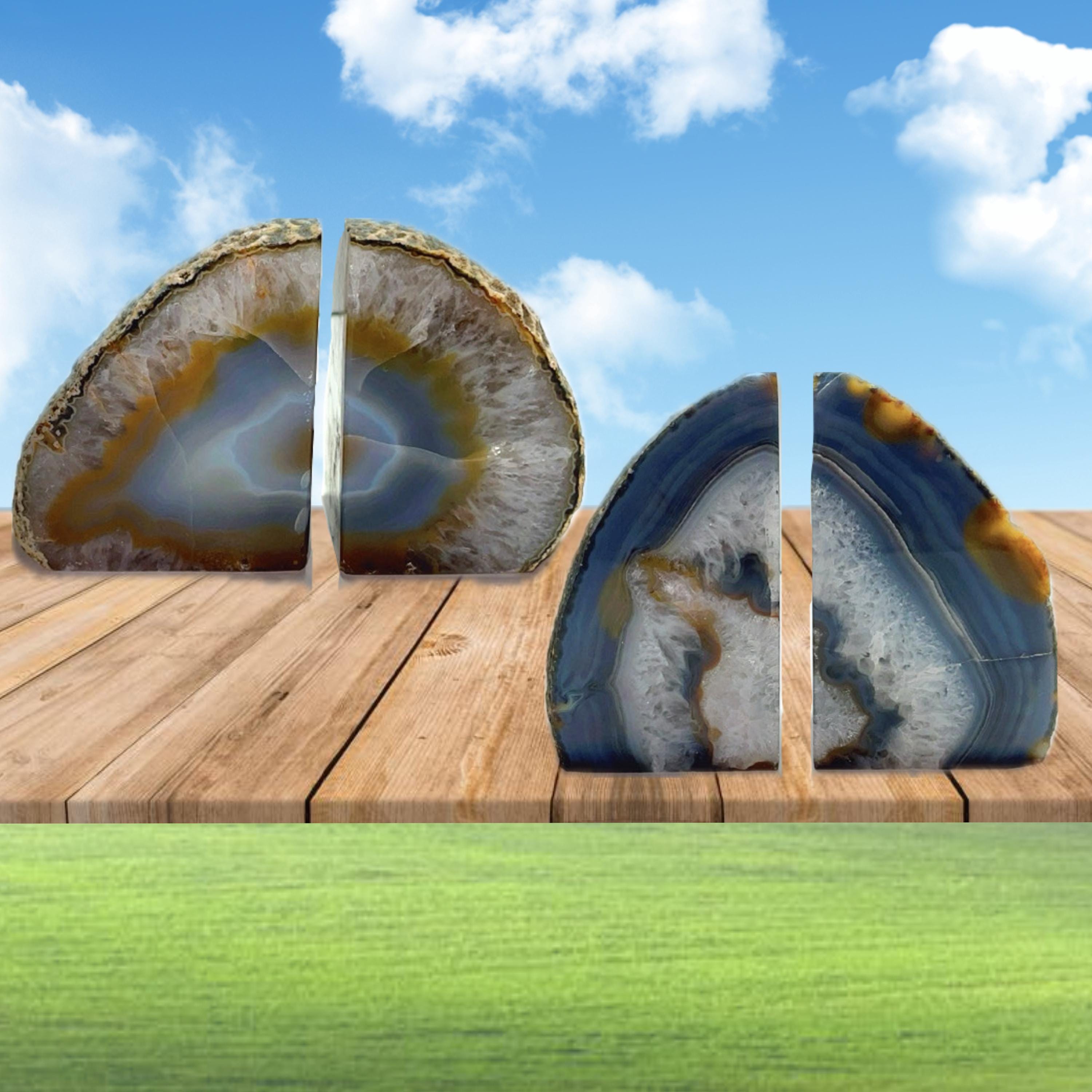 Agate Geode Bookends - Etsy display picture 1