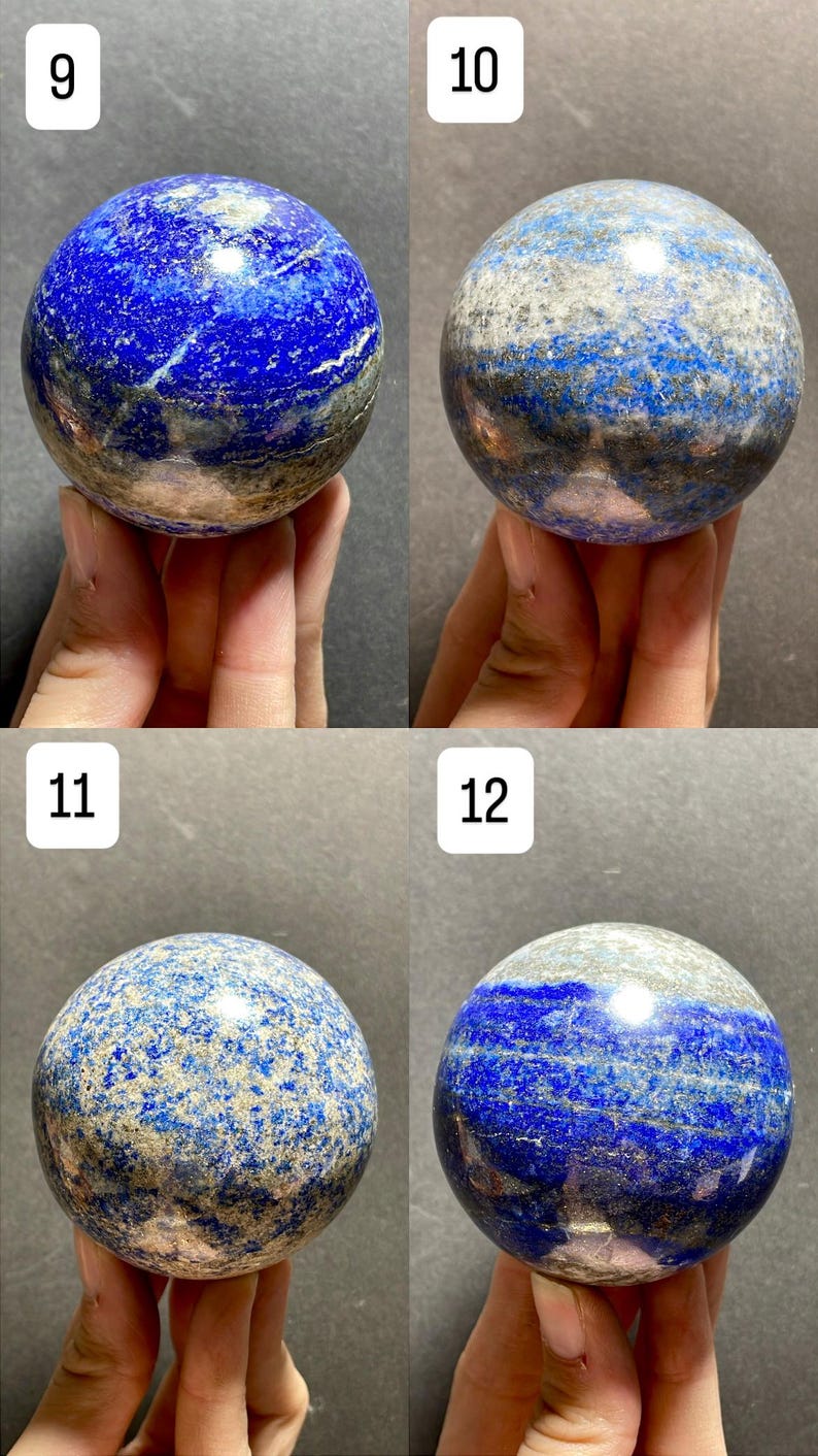 Lapis Lazuli Sphere: Natural Blue Stone with Free Stand imagem 4