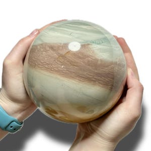 Polychrome Jasper Spheres with Acrylic Stand | Jasper Spheres from Madagascar | Desert Jasper Spheres | Healing Crystal Spheres | You Pick!