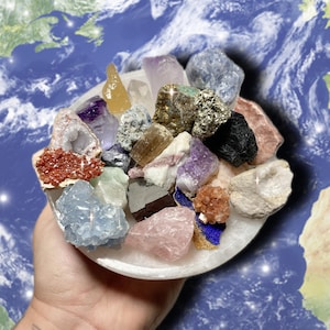 Mystery Raw Crystal & Mineral Bundle | Minerals and Specimens | Ethically Sourced Collector Set | 8 oz to 2 LB Bundles | Beautiful Crystals
