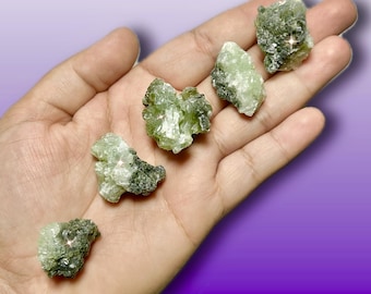 Natural Prehnite Clusters | Green Prehnite Mineral Specimens | Healing Stone for Calm & Clarity | Unique Raw Prehnite Crystals | You Pick!