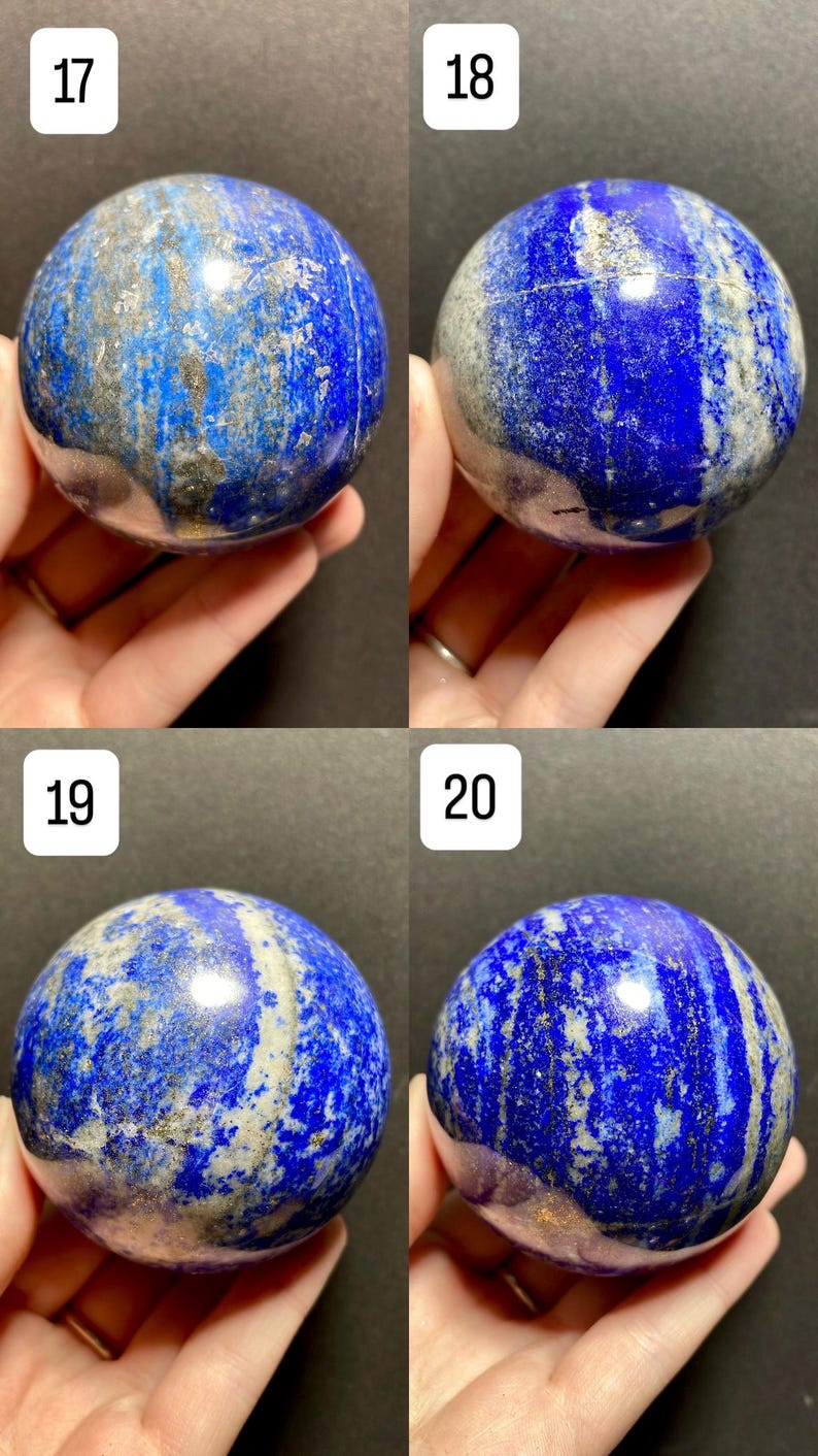 Lapis Lazuli Sphere: Natural Blue Stone with Free Stand imagem 6