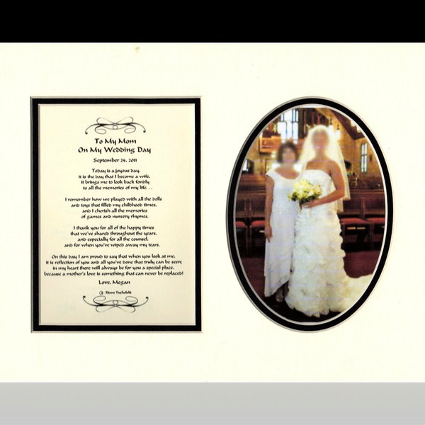 Wedding Mother of The Bride Gift Personalized To My Mom on My Wedding Day Bridal Party Favor