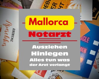 Malle Sticker 20 pcs. Mallorca emergency doctor party celebration Ballermann bachelor party festival rave accessories sticker