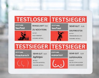 Test winner set of Malle stickers, high gloss! Party celebration, bachelorette party, carnival accessories, stickers, wedding, as a gift