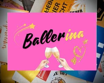 Malle Stickers 20 pcs. Ballerina Party Celebration Bachelor Party Carnival Accessories Stickers