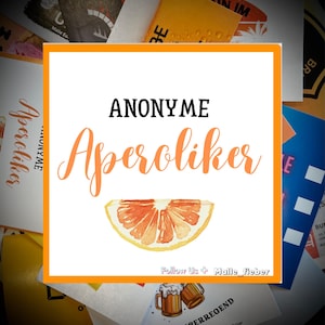 Malle Sticker 20 Stk. ANONYME APEROLIKER Party Feier Junggesellenenabschied Festival Rave Accessoires Aufkleber