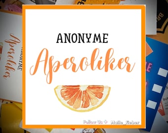 Malle Sticker 20 pcs. ANONYMOUS APEROLIKER Party Celebration Bachelor Party Carnival Accessories Sticker