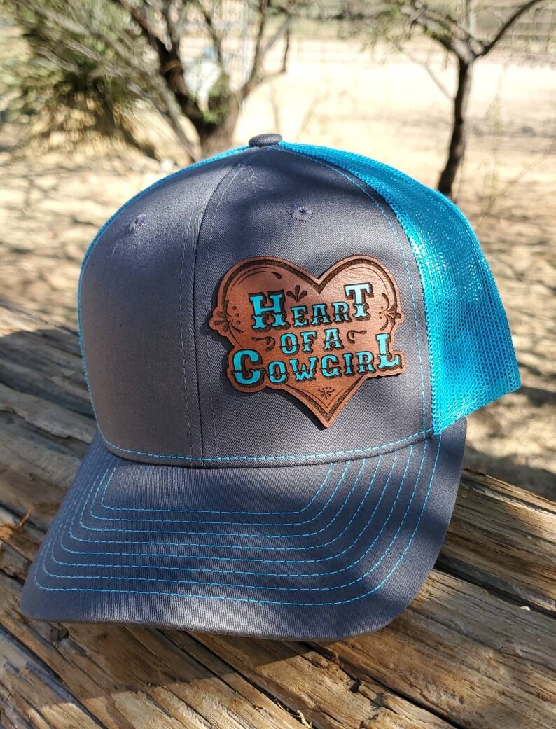 Leather Patch Ball Cap Turquoise and 