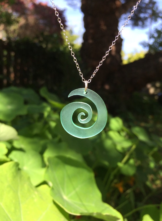 Spiral Necklace // Great Color Jewelry, Simple Design, Easy to Wear,  Pumpkin Charm Necklace, Translucent Lucite Jewelry, Light Weight 