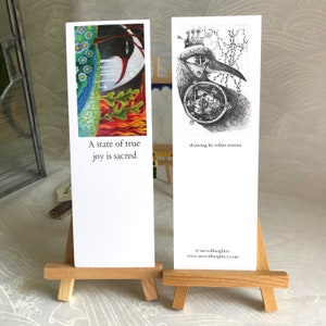 Book Mark Collection // Drawings and Paintings, Cheshire Cat fan art bookmark, bat cat fan art, Raggedy Anne fan art, 4 art print bookmarks image 4