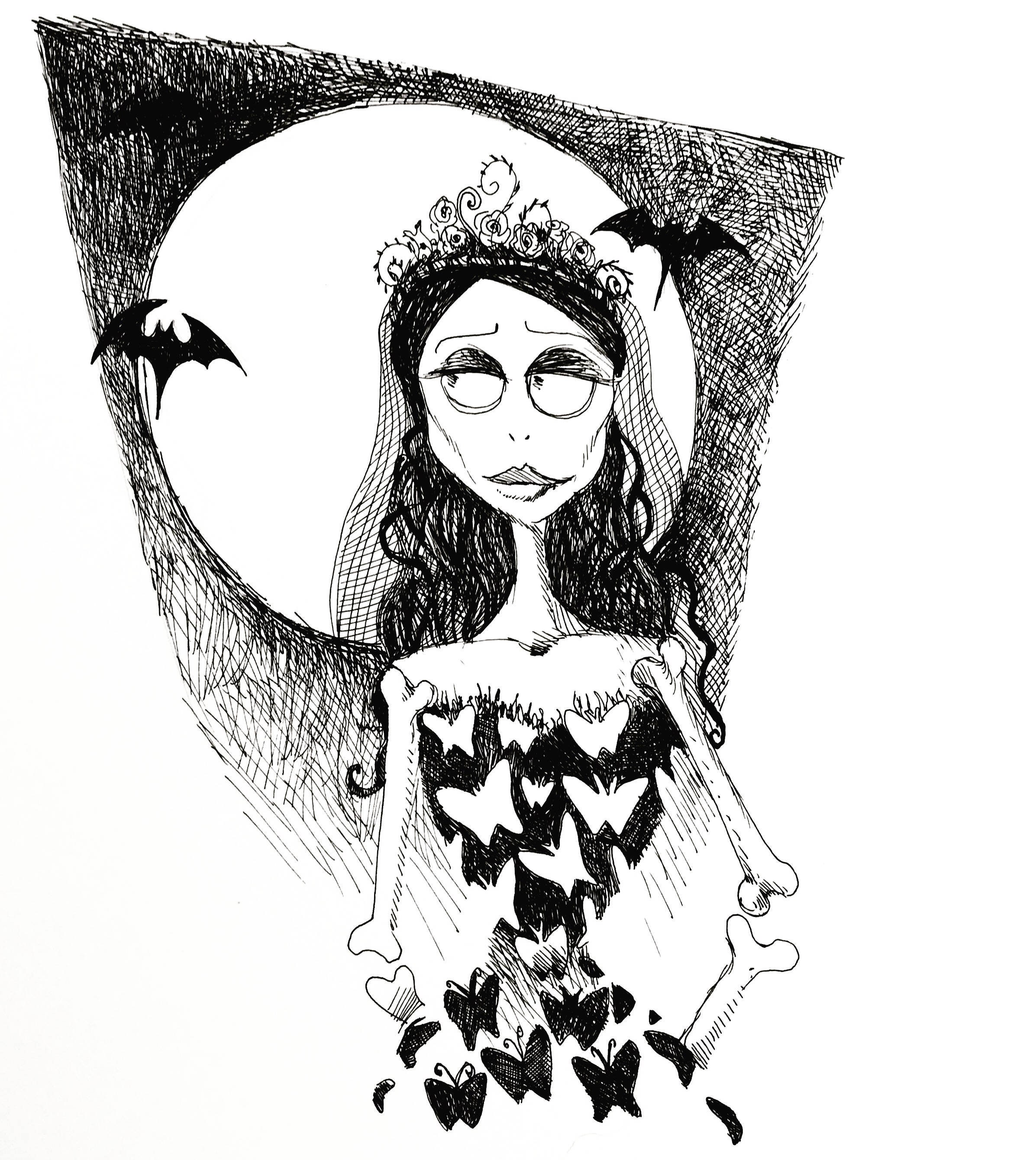 stole grad syg The Corpse Bride // 4 X 6 Inch Art Print Tim Burton Animation - Etsy