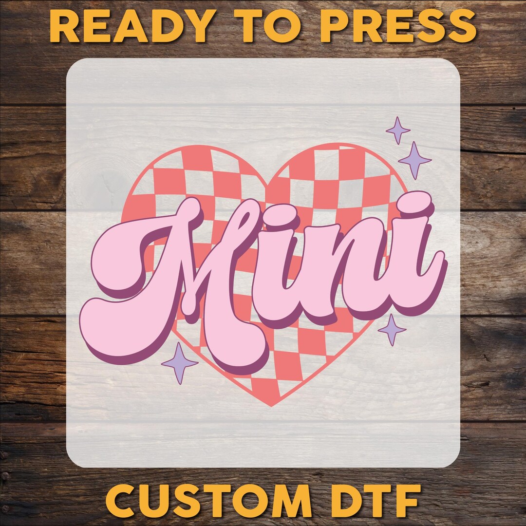 Checkered Retro Mini DTF Transfer, Retro Mothers Day Ready to Press - Etsy