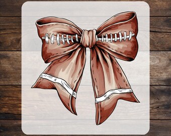 Retro Football Bow DTF Transfer: Game Day Heat Press Print