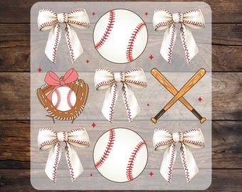 Baseball Coquette Bow DTF Transfer: Ready To Press
