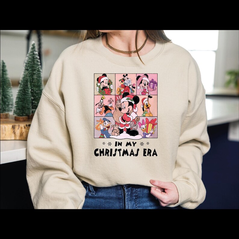 Retro Disney in My Christmas Era DTF Transfer, Mickey and Friends