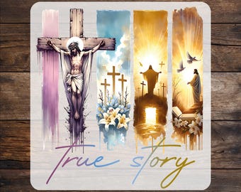 True Story DTF Transfer: Jesus Christ Christian Heat Press Print