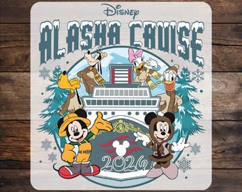 2026 Disney Alaska Cruise DTF Transfer, Family Vacation Ready To Press Dtf