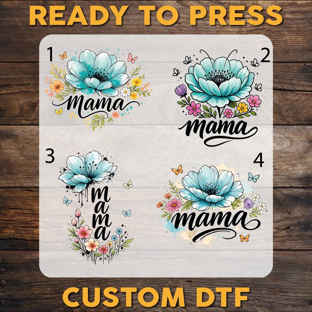 Boho Floral Mama DTF Transfer, Mothers Day Flowers Ready to Press, Gift ...