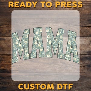 Boho Floral Mama DTF Transfer, Retro Coquette Mama Ready To Press, Mother&#39;s Day Gift DTF Print, Mama Heat Press DTF Transfer, Cold Peel Dtf