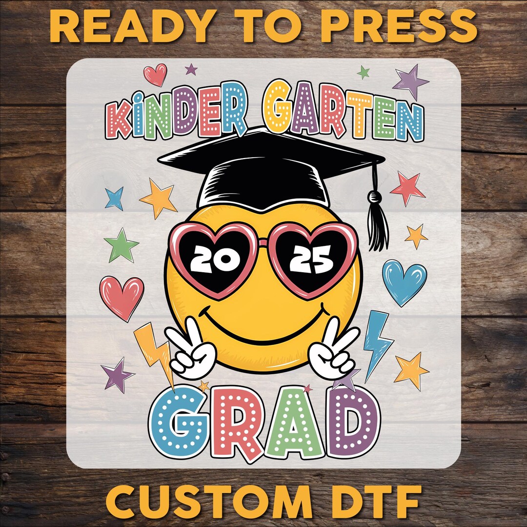 Kindergarten Graduation DTF Transfer, Pre-k Graduation Ready to Press ...