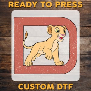 Retro Disney Lion King DTF Transfer, Lion King Ready To Press, Disney Cartoon Animal DTF Print, Hakuna Matata Heat Press DTF, Cold Peel Dtf