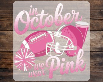 Breast Cancer Awareness DTF Transfer: Retro Football Design, Ready To Press