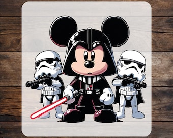Mickey Mouse Darth Vader DTF Transfer: Guardians Galaxy Design Ready To Press