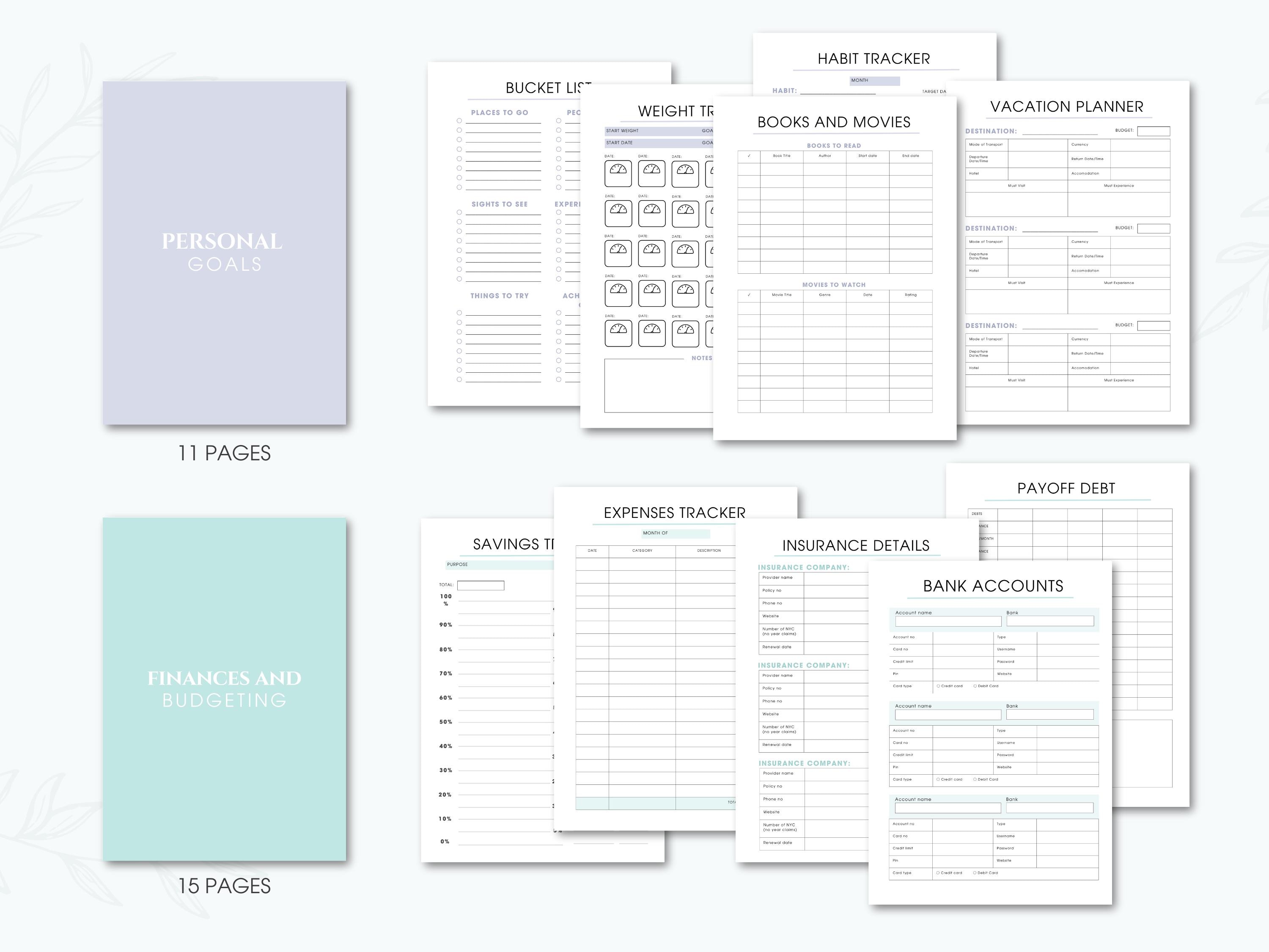 Home Management Binder Printable Fillable, Cleaning Schedule, ADHD ...