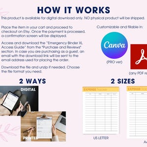 Planificador de emergencia imprimible en PDF, paquete de planificadores para situaciones hipotéticas, organizador digital para casos de emergencia, planificador para el final de la vida. imagen 11