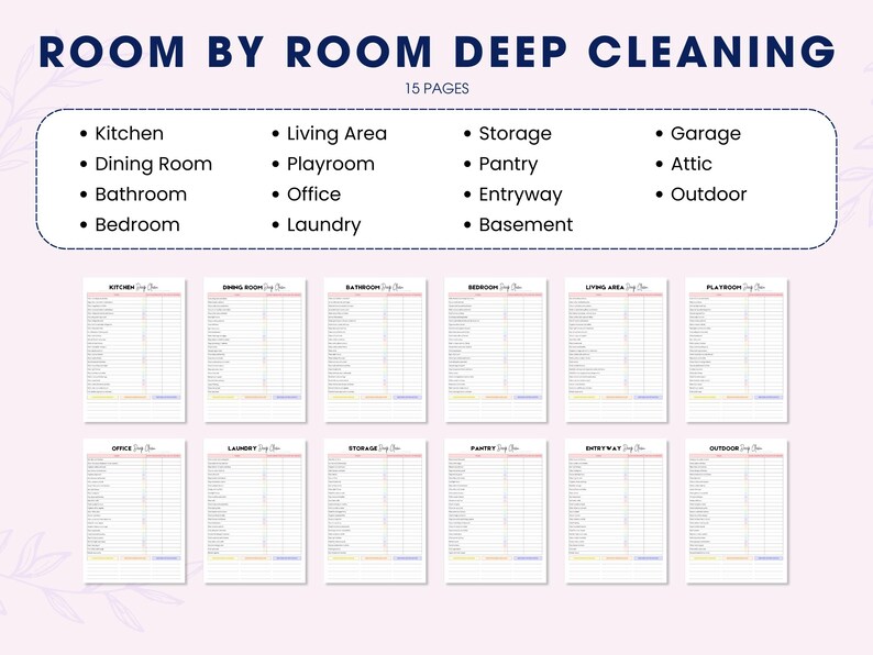 ADHD Cleaning Planner Bundle Editable Canva Cleaning Schedule ADHD ...