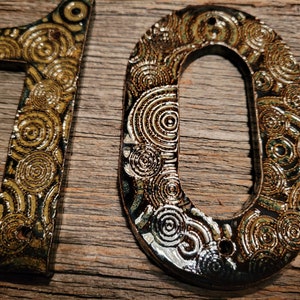 Ceramic Address Numbers, Handmade Pottery House Numbers, One of a kind Gift, Made to Order