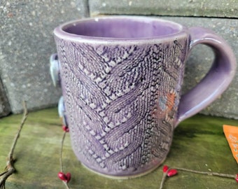 Pottery Coffee Mug, Hand Built Pottery Sweater Mug, Ceramic Mugs, Mug for Tea, Beverage Mug Ready to Ship