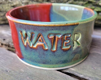 Pottery Dog Bowl for Feeding, Water, Bowl, Pet Dish Ready to Ship