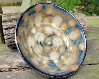 Ceramic Serving Bowl: Polka Dot Pottery, Salad or Fruit Bowl