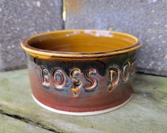 Pottery Dog Bowls for Feeding, Water, Bowl, Pet Dish Ready to Ship