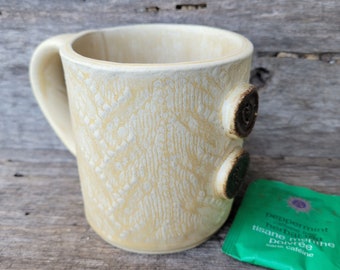 Pottery Coffee Mug, Hand Built Pottery Sweater Mug, Ceramic Mugs, Mug for Tea, Beverage Mug Ready to Ship