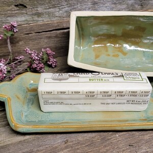 Pottery Hand Built Butter Dish, Ceramic Butter Dish, One of a Kind Butter Dish, Ready to Ship image 4