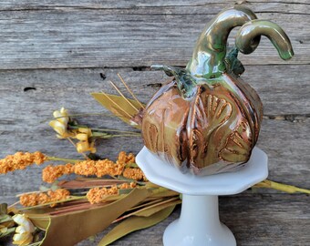 Pottery Pumpkins for Fall Decorating, Fall Decor, Small Pumpkins, Whimsical Pumpkins, Autumn Decorating, Ready to Ship