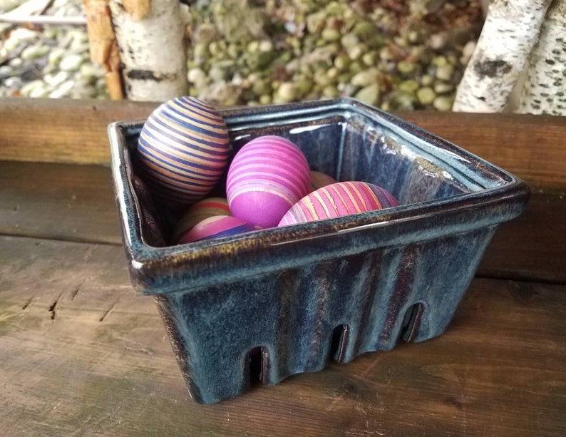Reusable Ceramic Berry Stacking Storage Basket Beth's Blue Etsy