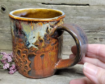 Hand Built Pottery Mugs, Ceramic mugs, Pottery Coffee Mugs, Mug for Tea, Beverage Mug Ready to Ship