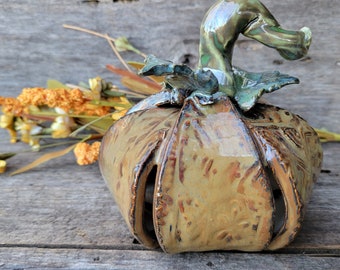 Pottery Pumpkins for Fall Decorating, Fall Decor, Medium Pumpkins, Whimsical Pumpkins, Autumn Decorating, Ready to Ship