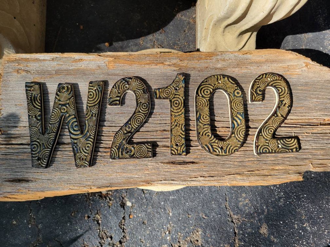 Ceramic Address Numbers Handmade Pottery House Numbers One Etsy