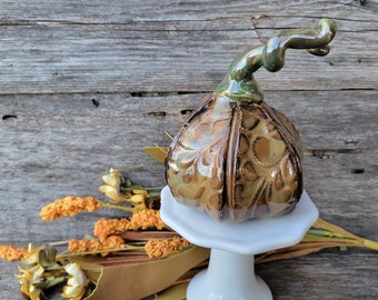 Pottery Pumpkins for Fall Decorating, Fall Decor, Small Pumpkins, Whimsical Pumpkins, Autumn Decorating, Ready to Ship