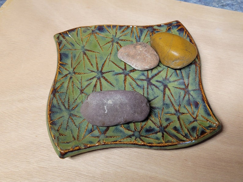 Stoneware Appetizer Tray, Sushi Plate, Jewelry Tray, Tapas Serving Tray, Ready to Ship image 2